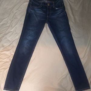 AMERICAN EAGLE DARK BLUE SUPER STRETCH JEANS